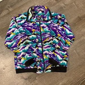 Yukon fleece vintage zip up sweater